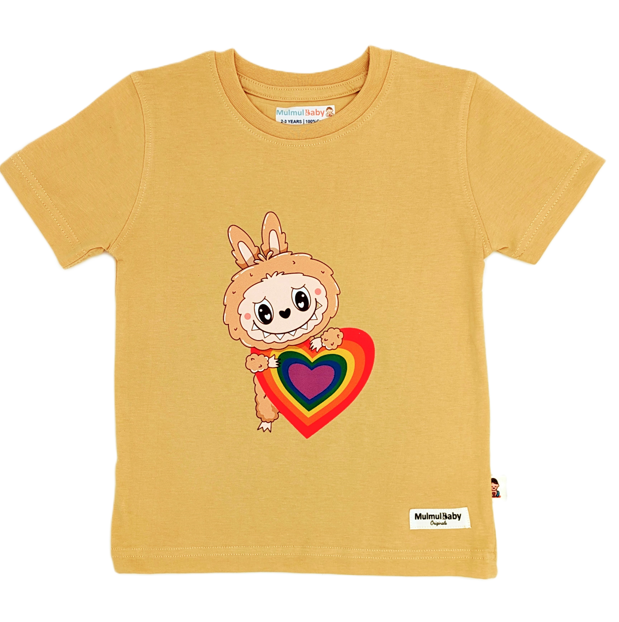 Graphic Cotton Tee - Heart Hugger Bunny