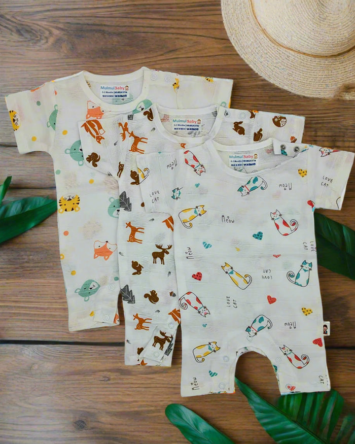 Soft Muslin (Mulmul) Infant Jumpsuit