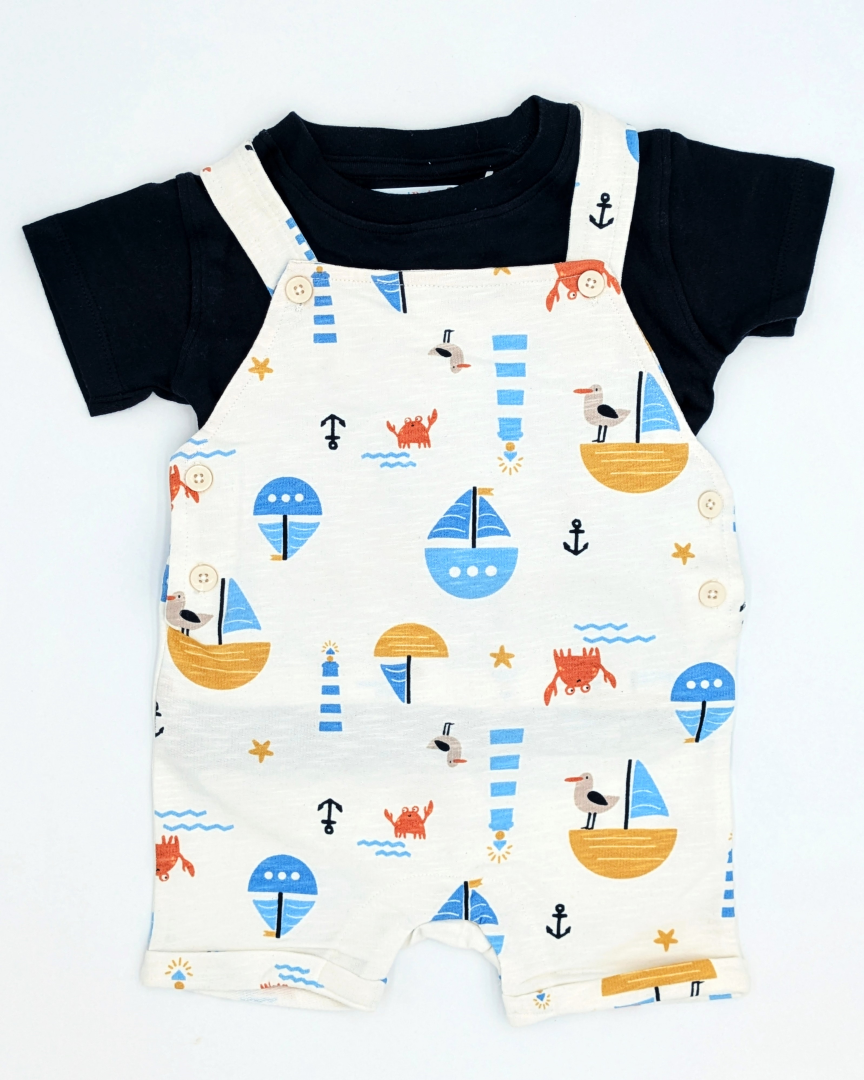 2-Piece Overalls/Dungaree Set - Nautica