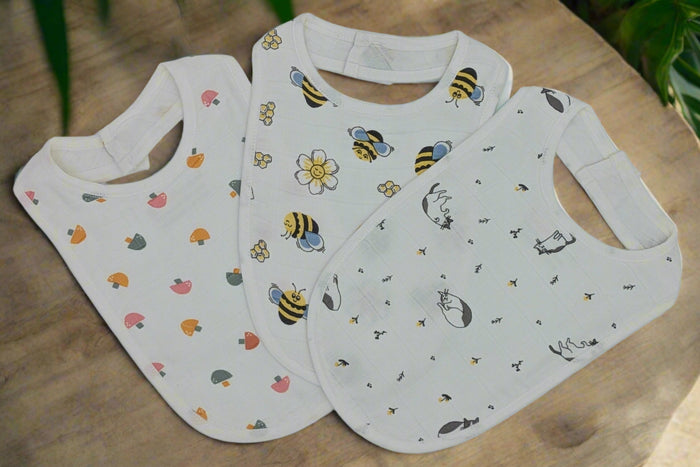 3-Pack Soft Muslin Bibs