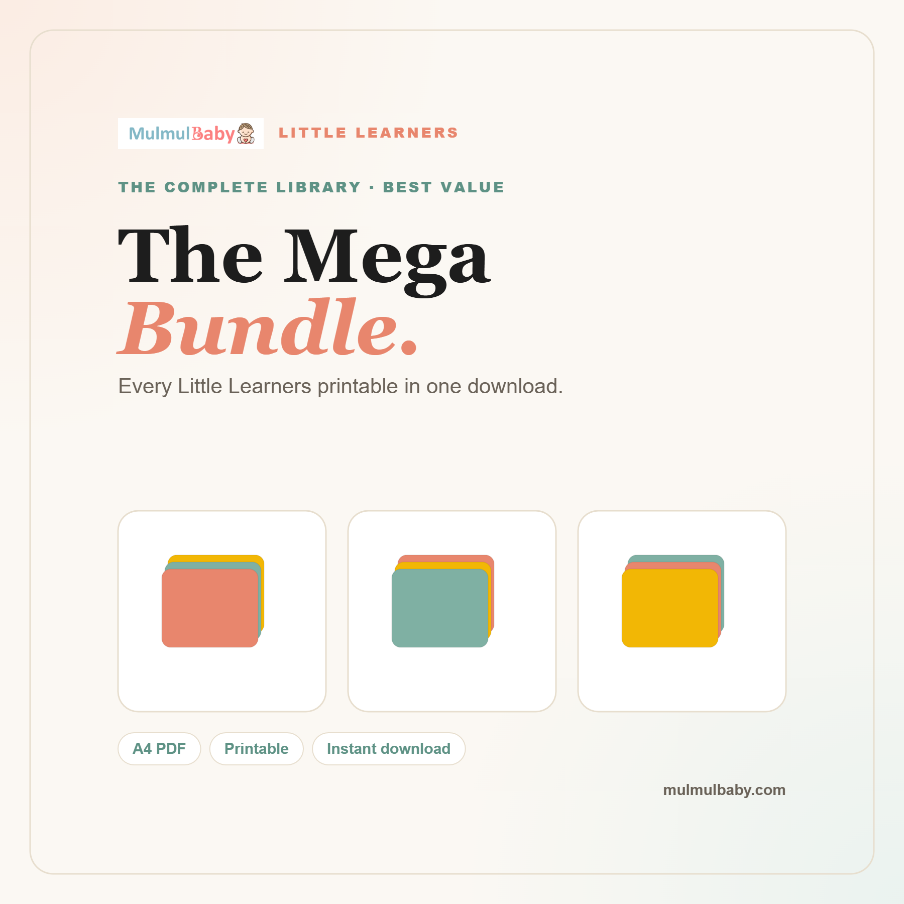 Little Learners Mega-Bundle printable cover