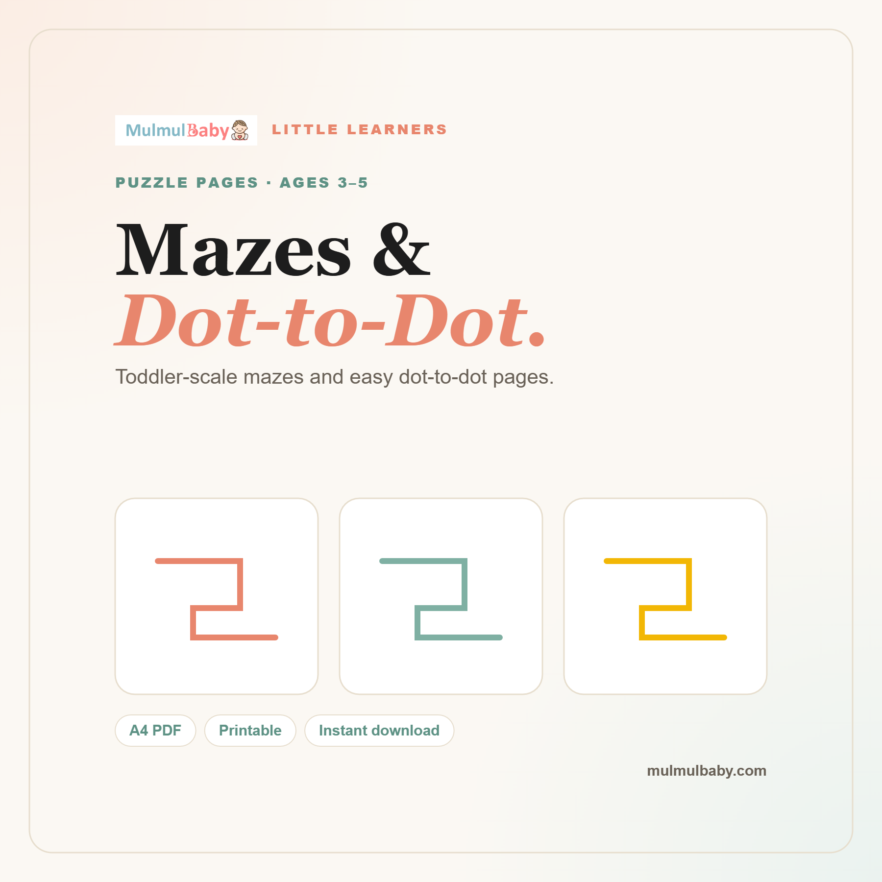 Mazes and Dot-to-Dot printable cover