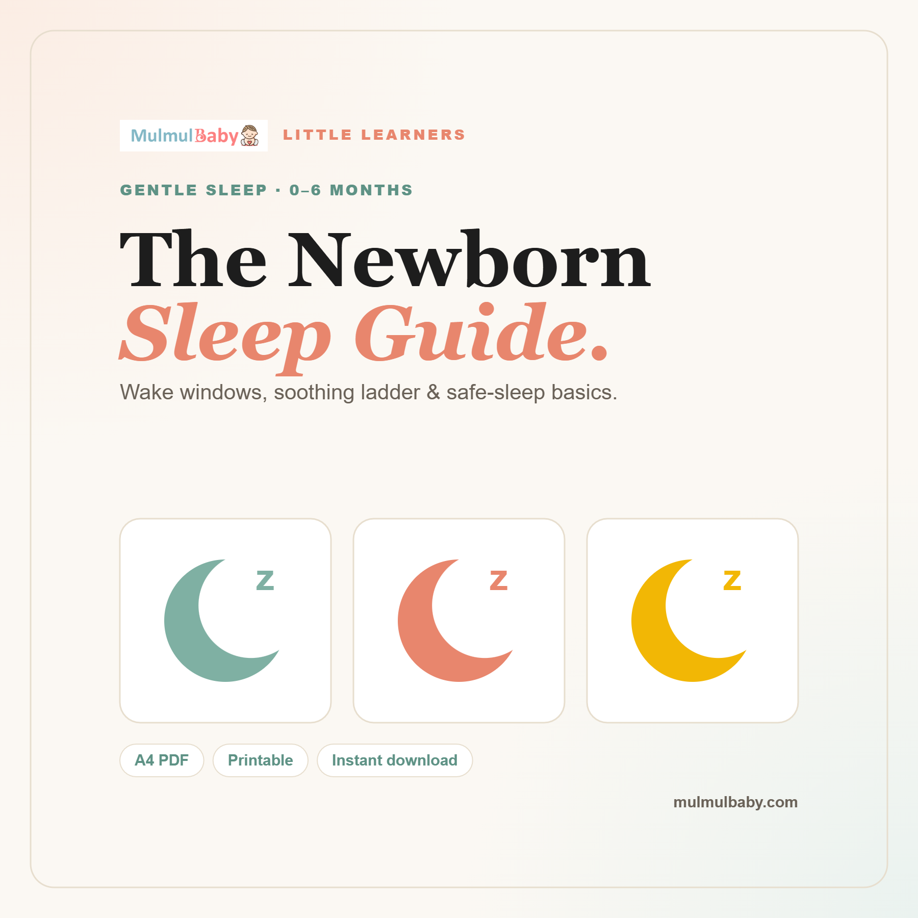 The Newborn Sleep Guide printable cover
